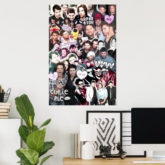 Supernatuurlijk collage poster (Thuiskantoor)