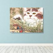 Supernatuurlijk kat canvas afdruk (Insitu (Houten vloer))