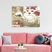 Supernatuurlijk kat canvas afdruk (Insitu (Woonkamer))