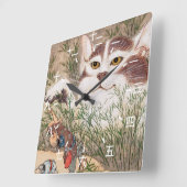 Supernatuurlijk kat vierkante klok (Hoek)