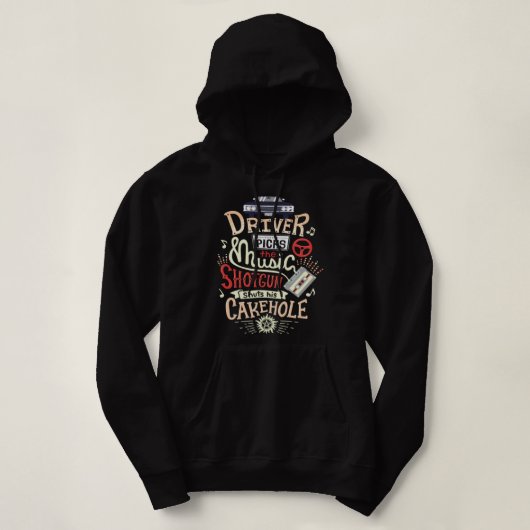 Supernatuurlijk stuurprogramma toont de muziekopve hoodie (Design voorkant)