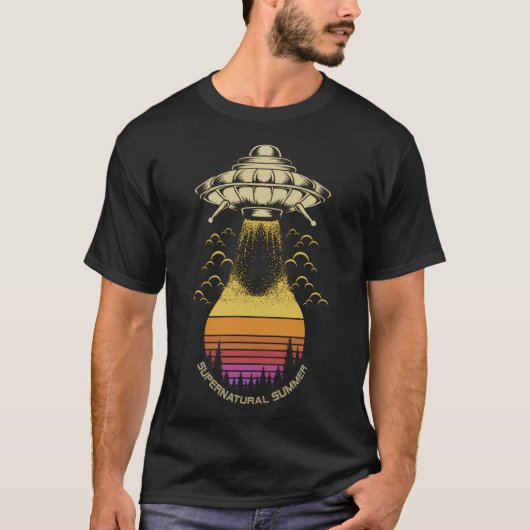 Supernatuurlijke zomer paranormale aliens vliegend t-shirt (Voorkant)