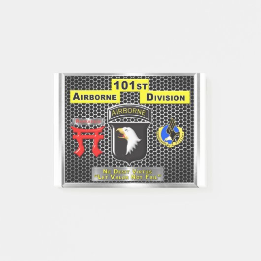 Supernieuw ontwerp van de 101e luchtverkeersdivisi post-it® notes (Voorkant)