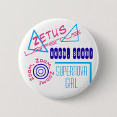 Supernova Girl Ronde Button 5,7 Cm (Voorkant)