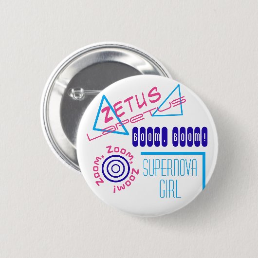 Supernova Girl Ronde Button 5,7 Cm (Voorkant /achterkant)