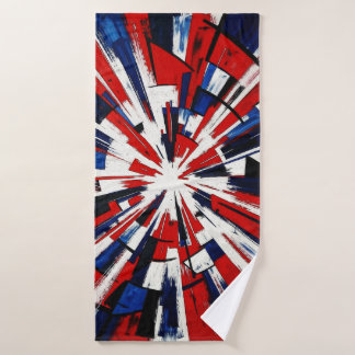 Supernova Pop – Abstracte Geometrische Explosie Bad Handdoek