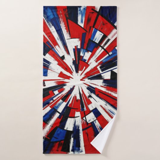 Supernova Pop – Abstracte Geometrische Explosie Bad Handdoek (Badhanddoek)