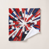 Supernova Pop – Abstracte Geometrische Explosie Bad Handdoek (Wasdoekje)