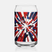 Supernova Pop – Abstracte Geometrische Explosie Blikvorm Glas (Achterkant)