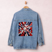 Supernova Pop – Abstracte Geometrische Explosie Denim Jacket (Hangar)