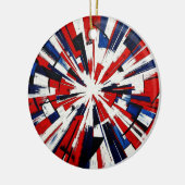 Supernova Pop – Abstracte Geometrische Explosie Keramisch Ornament (Links)