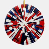 Supernova Pop – Abstracte Geometrische Explosie Keramisch Ornament (Achterkant)