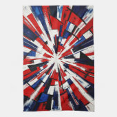 Supernova Pop – Abstracte Geometrische Explosie Theedoek (Verticaal)