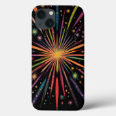 Supernova - Rainbow Stars Galaxy Black Retro Boho Case-Mate iPhone Case (Achterkant)