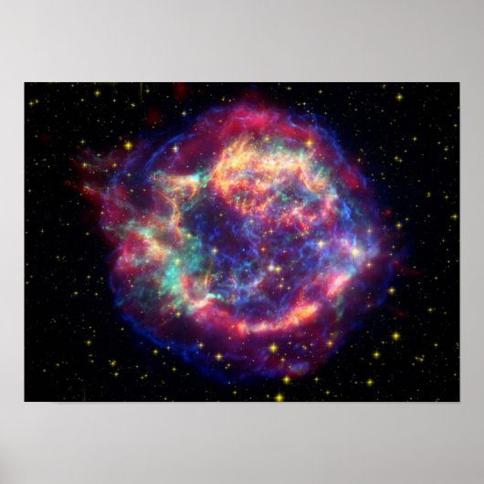 supernova restant Cassiopeia A Poster (Voorkant)