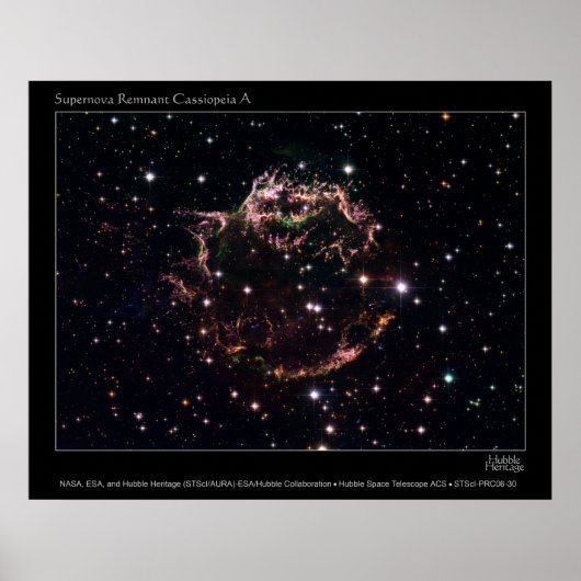SupernovaRemnantCassiopeiaA-2006-30 Poster (Voorkant)