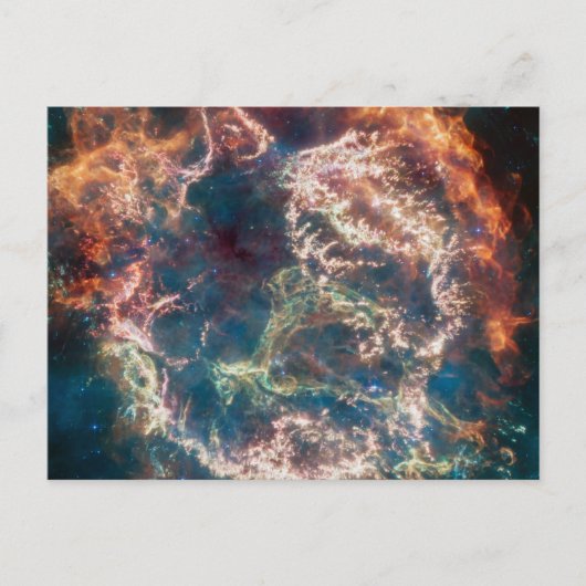 Supernovaresten Cassiopeia A. Briefkaart (Voorkant)