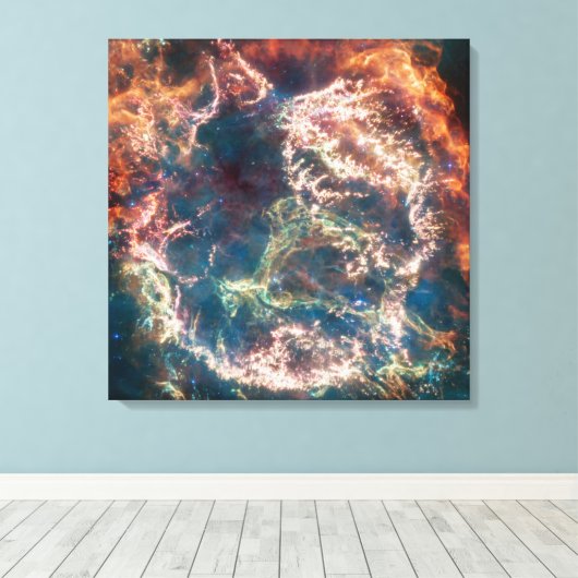 Supernovaresten Cassiopeia A. Canvas Afdruk (Insitu (Houten vloer))