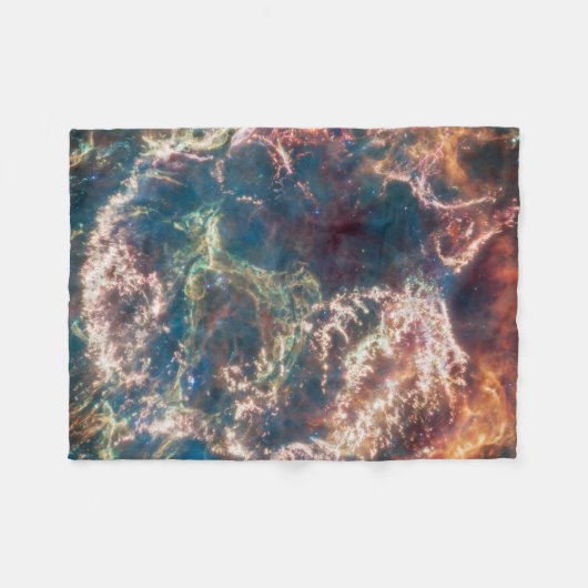 Supernovaresten Cassiopeia A. Fleece Deken (Voorkant (Horizontaal))