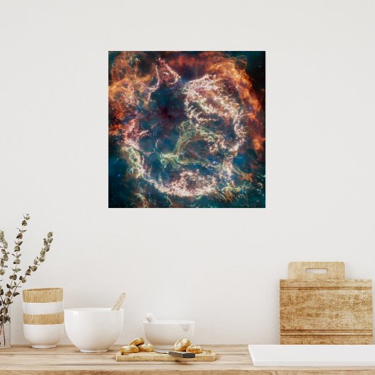 Supernovaresten Cassiopeia A. Poster (Keuken)
