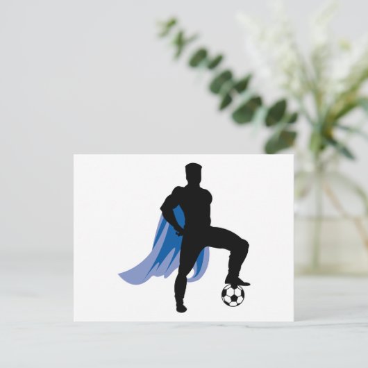 supero heldenvoetbalspeler briefkaart (Staand voorkant)