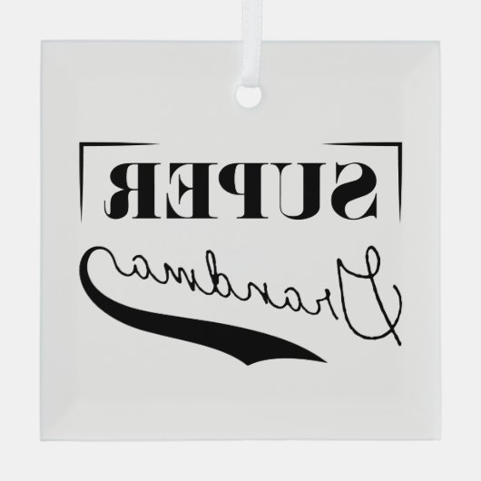 Superoma Glas Ornament (Achterkant)