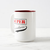 Superoma Tweekleurige Koffiemok (Voorkant links)