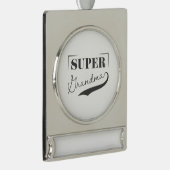 Superoma Verzilverd Banner Ornament (Rechts)