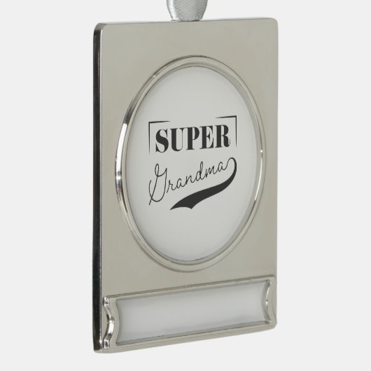 Superoma Verzilverd Banner Ornament (Rechts)