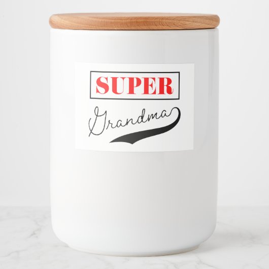 Superoma Voedselcontainer Etiket (Voorkant)