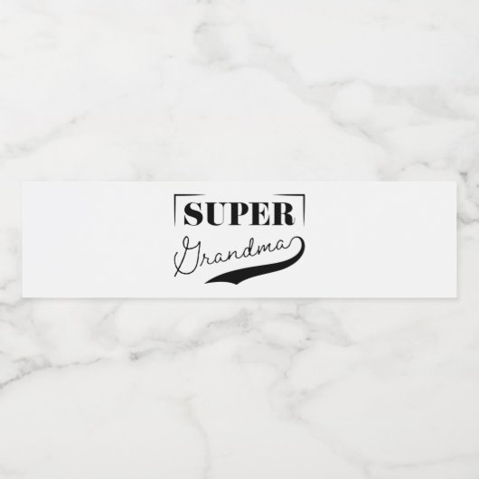 Superoma Waterfles Etiket (Enkel label)