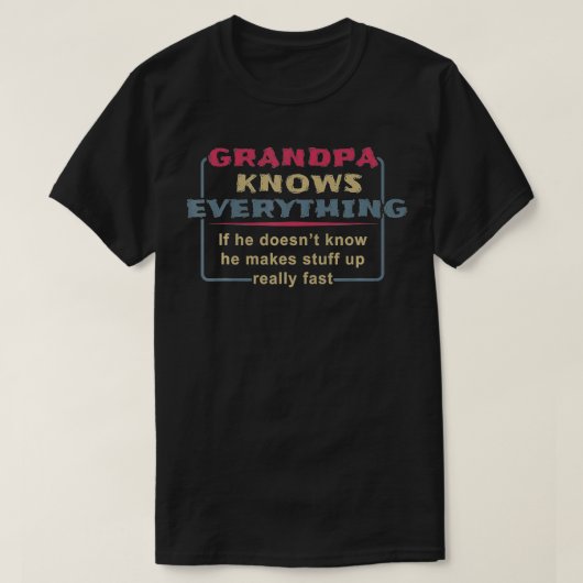 Superopa weet alles wat Spoiler opa Gift T-shirt (Design voorkant)