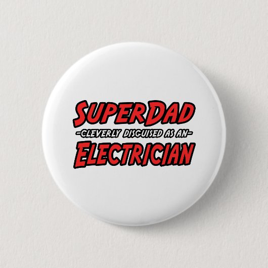 SuperPap...elektricien Ronde Button 5,7 Cm (Voorkant)