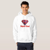Superpapa – Cool Superheldenstyle Papa Hoodie (Voorkant volledig)