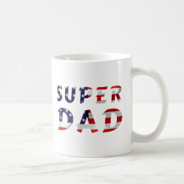 Superpapa en de Amerikaanse vlag Koffiemok