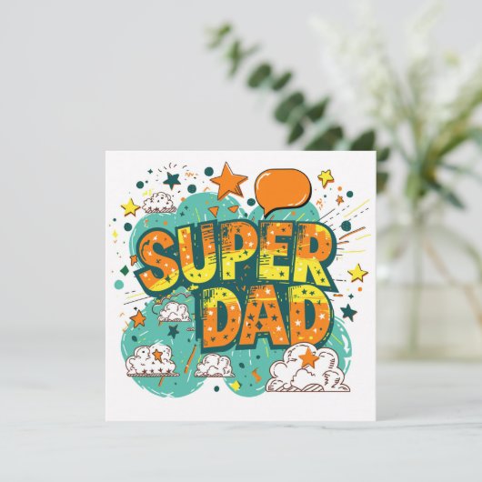 Superpapa Feestdagenkaart (Staand voorkant)