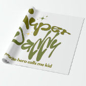 Superpapa-held voor kinderen cadeaupapier (Uitgerold)