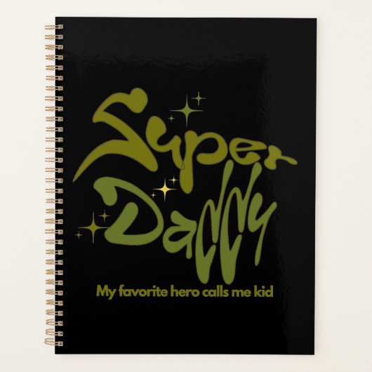 Superpapa-held voor kinderen planner (Voorkant)