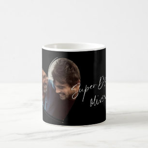 SuperPAPA Modern Foto Zwarte Trendy Cadeau Koffiemok
