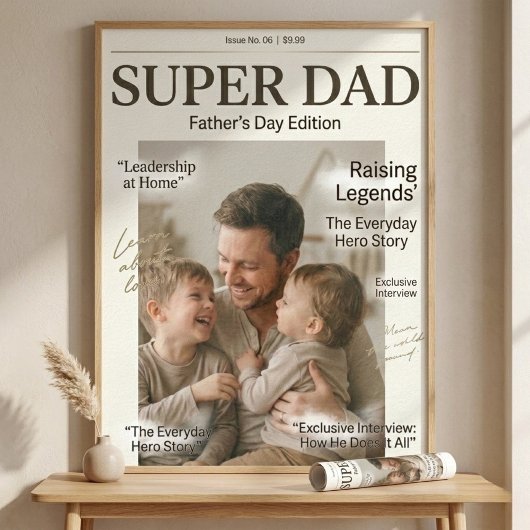Superpapa Persoonlijke Vaderdag Poster