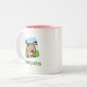 SuperPets Officiële Bunny-Mok Tweekleurige Koffiemok (Voorkant links)