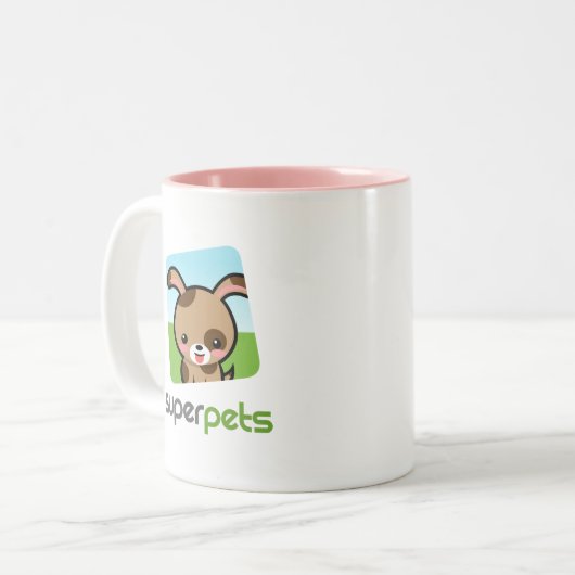 SuperPets Officiële Bunny-Mok Tweekleurige Koffiemok (Voorkant links)