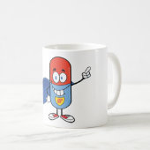 Superpil Cartoon Held Karakter Koffiemok (Voorkant rechts)