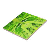 Superpositieve reflectie voor heldergroen gras tegeltje (Zijkant)