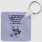 Superpower Complicated Sentence Structures Grammar Sleutelhanger (Achterkant)