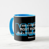 Superpower MEEST GROOTSTE GOD Persoonlijk Licht Bl Mok (Voorkant links)