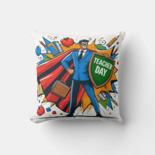 Superpower Teacher Fun Teacher Day Klaslokaal Deco Kussen