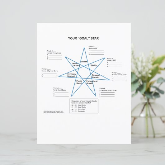 Superpower-werkblad: Goal Star (Staand voorkant)