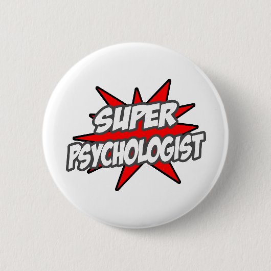 Superpsycholoog Ronde Button 5,7 Cm (Voorkant)