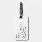 Superroze glitter exotische luipaard bagagelabel (Achterkant verticaal)